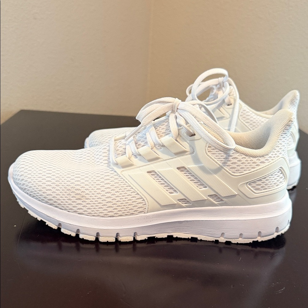 Adidas All-White Athletic Sneakers